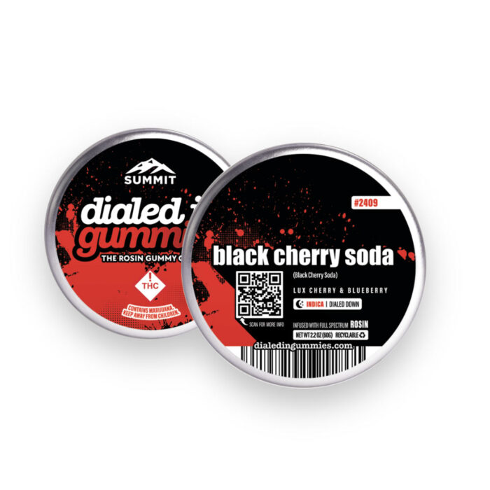 Dialed In... Rosin Gummies Black Cherry Soda 100mg - Image 1