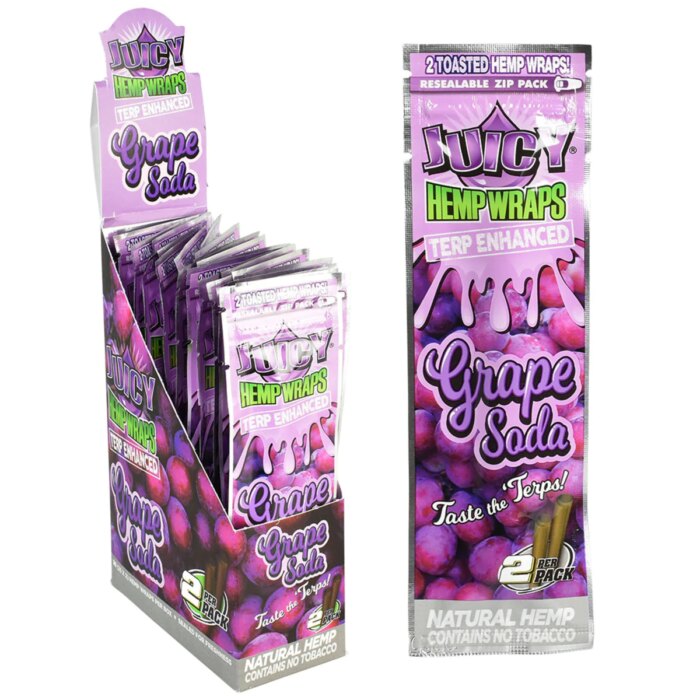 Juicy Hemp Wraps Grape Soda 2pk - Image 1