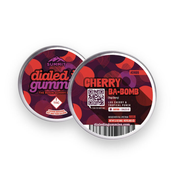 product_8de0ec62-7333-417c-93b6-e1a7036517d3 Dialed In... Rosin Gummies Cherry Ba-Bom 100mg - Image 1