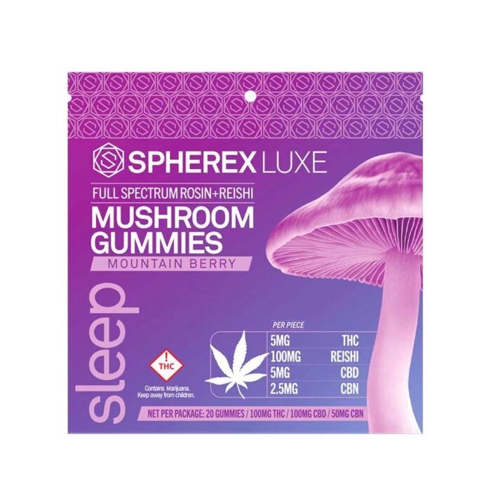 product_f939a981-7766-47ed-9639-8b8fdd8f8f7d Spherex Luxe Rosin Gummies Reishi THC:CBD:CBN 100mg - Image 1