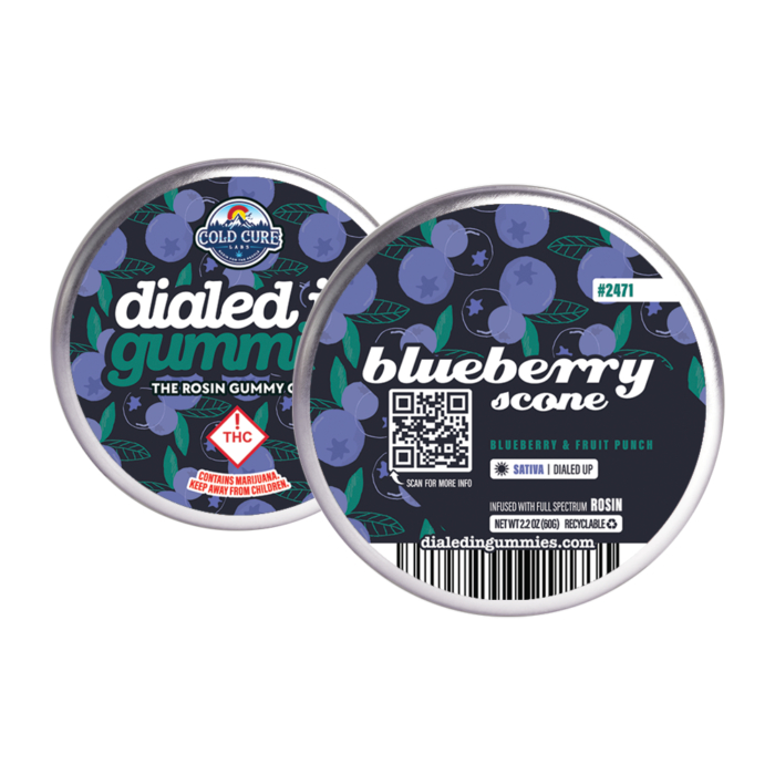 Dialed In... Rosin Gummies Blueberry Scone 100mg - Image 1