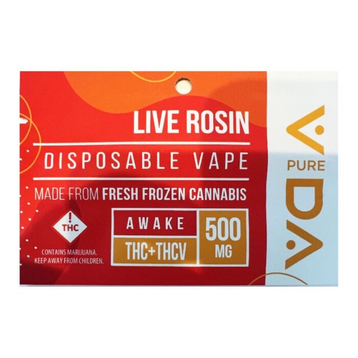 product_2adc9824-8d7a-4441-9b68-1b374e42cb46 Pure Vida Rosin Disposables Sativa THCV Awake .5g - Image 1