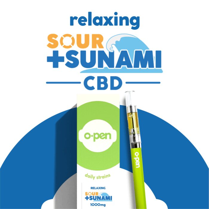 product_edba136f-7fe7-4e0a-9bca-b7bd1d315879 O.Pen Daily Strains Cart 1:1 Relaxing Sour Tsunami CBD:THC 1g - Image 1