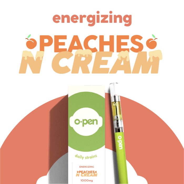 O.Pen Daily Strains Cart Energizing Sativa Peaches N Cream 1g - Image 1