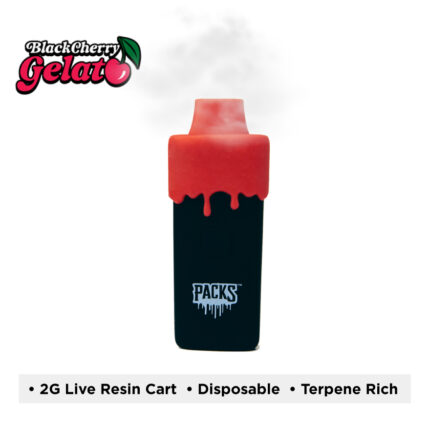 Packwoods Packs Live Resin AIO Hybrid Black Cherry Gelato 2g