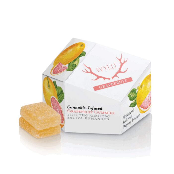 Wyld Gummies 1:1:1 Sativa Grapefruit 100mg - Image 1