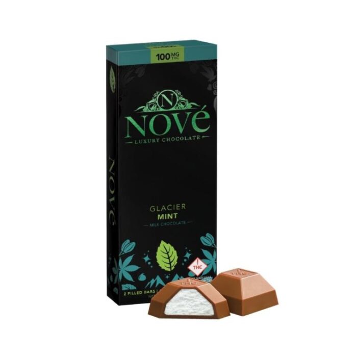 product_e6d9e55a-1258-4b38-9d8f-04ffd2817fae Nove Milk Chocolate Bar Glacier Mint 100mg - Image 1
