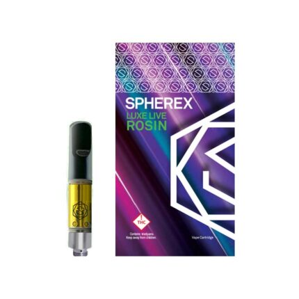 Spherex Luxe Live Rosin Cart Indica Gas Snax 1g