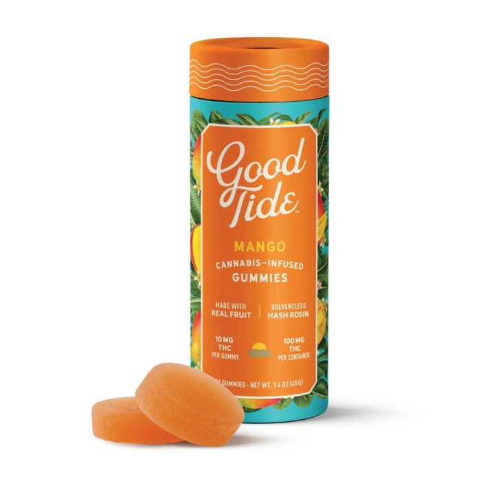 Good Tide Rosin Gummies Indica Mango 100mg - Image 1