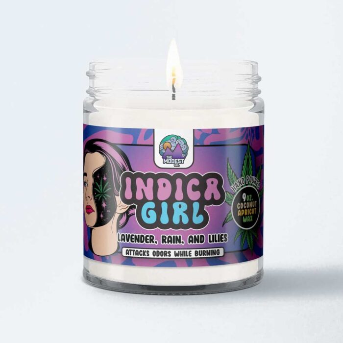 The Modest Co Indica Girl Rainwater, Lavender & Lillies Candle - Image 1