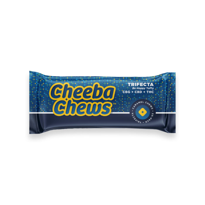 product_8bbc882c-1932-4b5c-baaa-3367e48a7a55 Cheeba Chews Caramel Taffy 1:1:1 Trifecta CBG:CBD:THC 100mg - Image 1