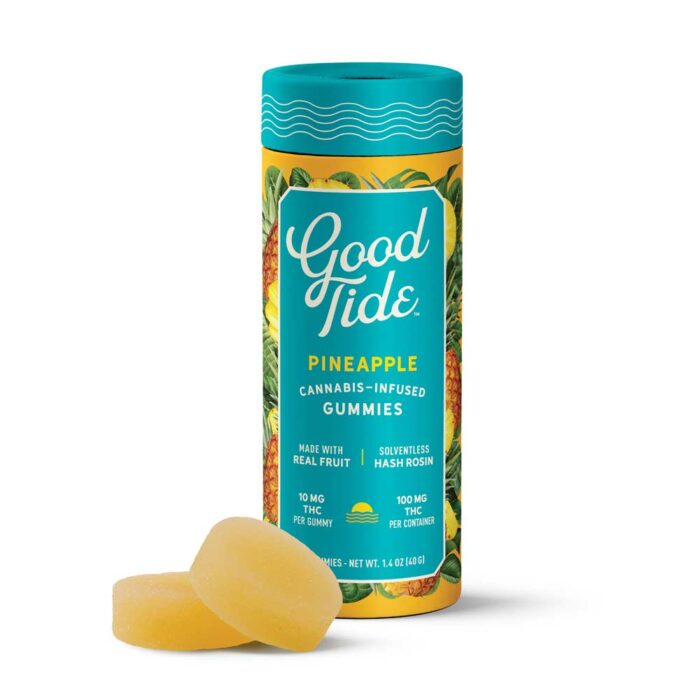 product_96b3501a-6453-4fd8-9aa5-d86059307441 Good Tide Rosin Gummies Sativa Pineapple 100mg - Image 1