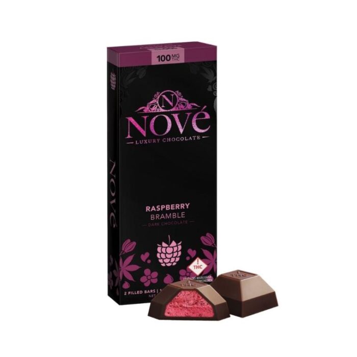 Nove Dark Chocolate Bar Raspberry Bramble 100mg - Image 1