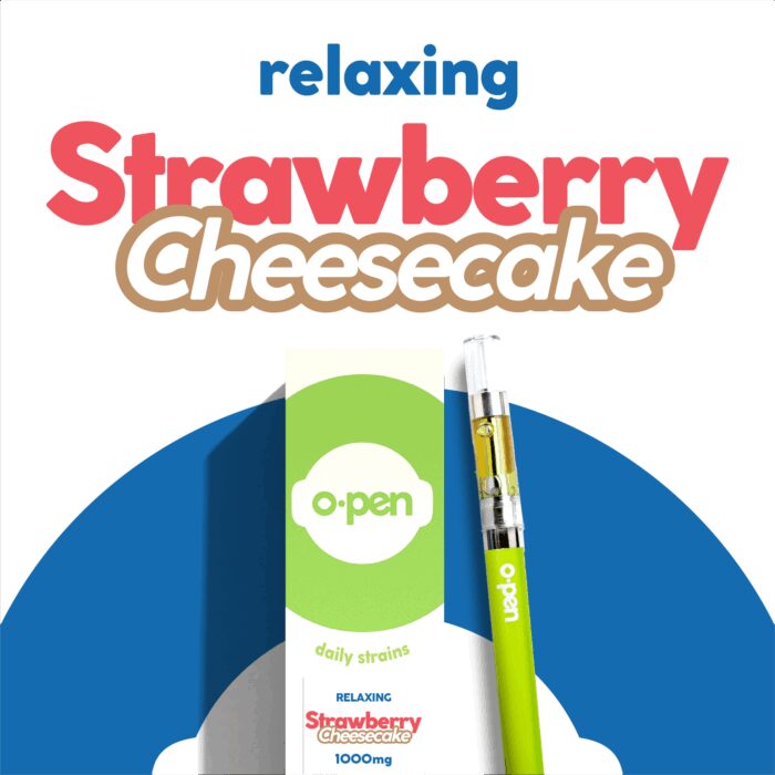 product_f8209958-4a35-4c76-8b7c-f147ea607b13 O.Pen Daily Strains Cart Relaxing Indica Strawberry Cheesecake 1g - Image 1
