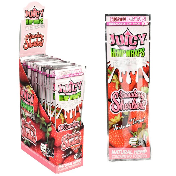 Juicy Hemp Wraps Strawberry Fields 2pk - Image 1