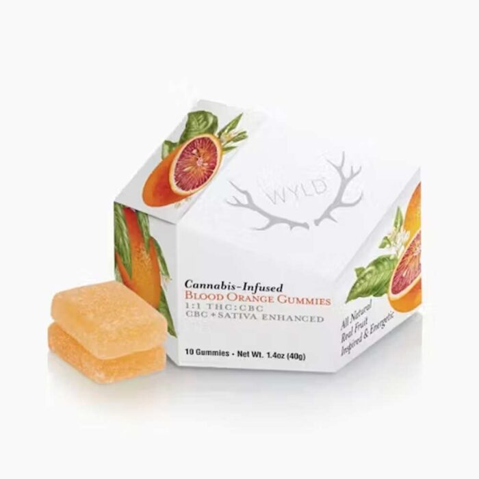 Wyld Gummies 1:1 Sativa Blood Orange 100mg - Image 1
