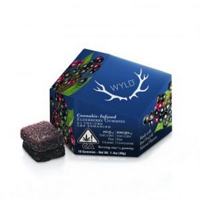 Wyld Gummies 2:1 Indica Elderberry 100mg - Image 1