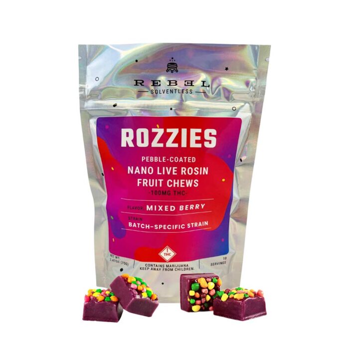 Rebel Rozzies Live Rosin Chews Mixed Berry 100mg - Image 1