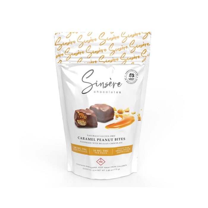 product_1ffeb161-1f91-40e2-942d-25aab867d1ae Sinsere Chocolate Bites Caramel Peanut 100mg - Image 1