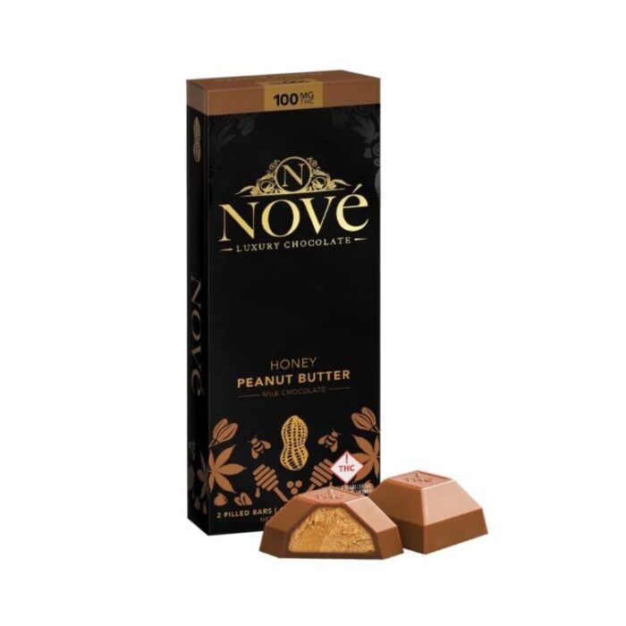 product_99233124-3779-4932-9a36-fda2121a1051 Nove Milk Chocolate Bar Honey Peanut Butter 100mg - Image 1